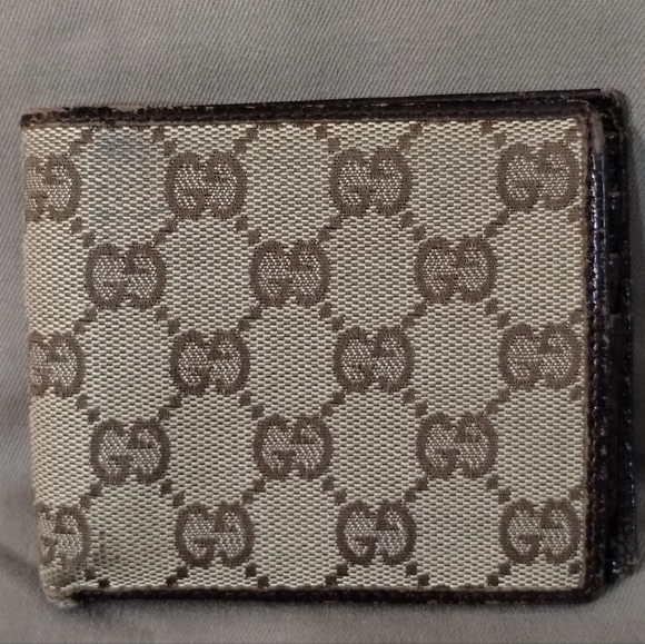 MEN'S BI-FOLD GUCCI MONOGRAM LOGO WALLET ~ AUTHENTIC - Picture 9 of 12
